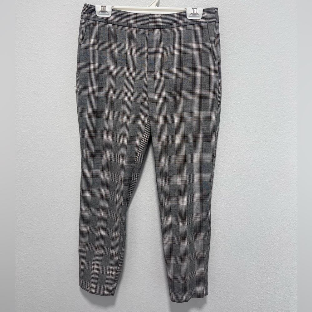 Zara Gray Plaid Trousers Size 6
